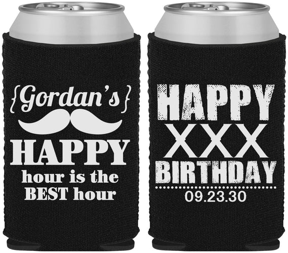 Custom Birthday Neoprene Can Coolers - 30th | 20013