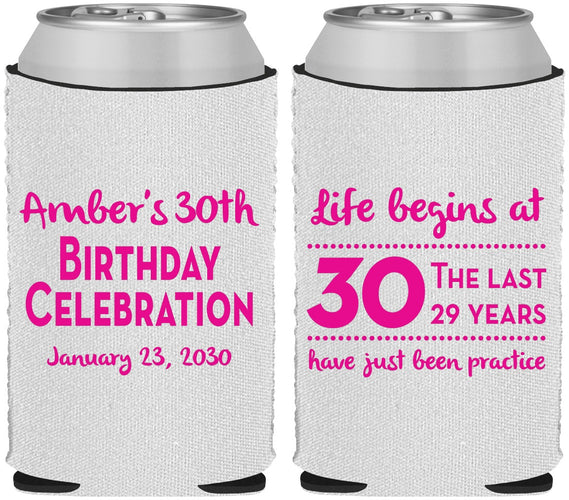 Custom Birthday Neoprene Can Coolers - 30th The Last 29 Years | 20019