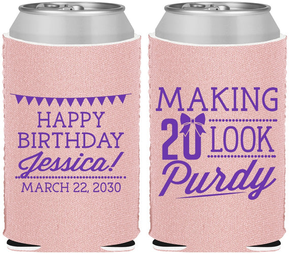 Custom Birthday Neoprene Can Coolers - 20th | 20021
