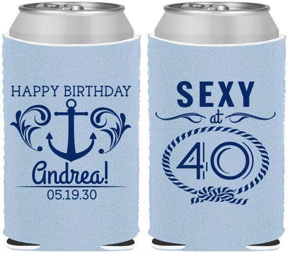 Custom Birthday Neoprene Can Coolers - Sexy At 40 | 20027