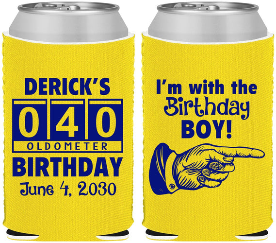 Custom Birthday Neoprene Can Coolers - 40th | 20047