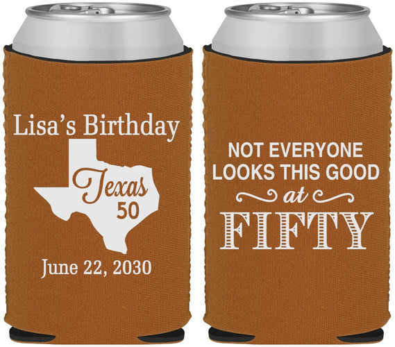 Custom Birthday Neoprene Can Coolers - 50th | 20051