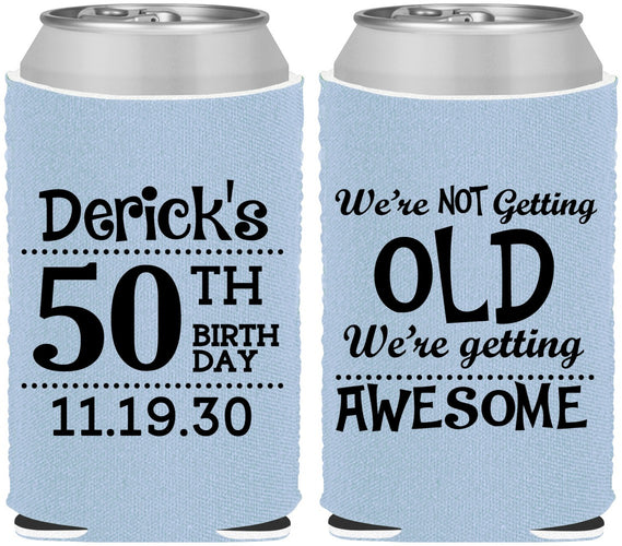 Custom Birthday Neoprene Can Coolers - 50th | 20052