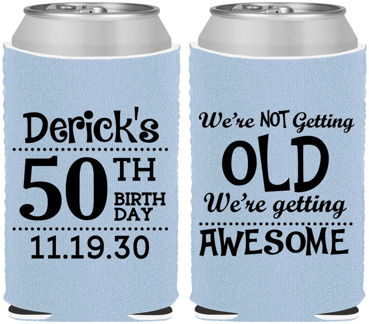 Custom Birthday Neoprene Can Coolers - 50th | 20052