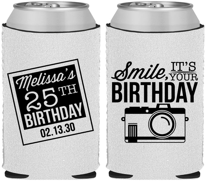 Custom Birthday Neoprene Can Coolers - 25th | 20053