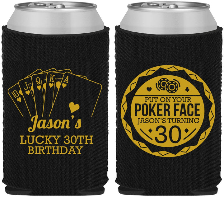 Custom Birthday Neoprene Can Coolers - 30th Las Vegas | 20060