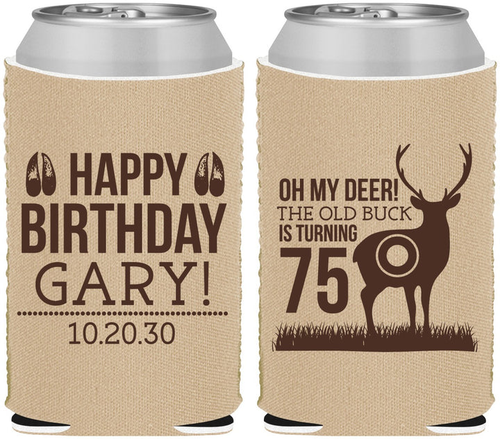 Custom Birthday Neoprene Can Coolers - 75th Hunting | 20063