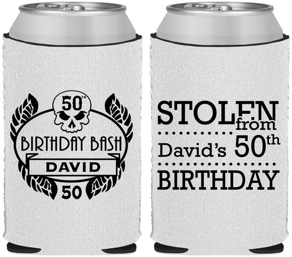 Custom Birthday Neoprene Can Coolers - 50th | 20068