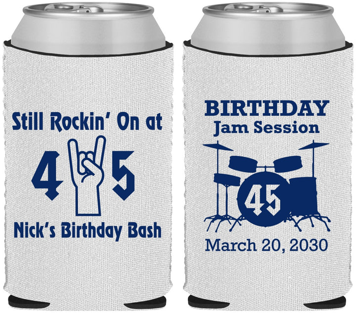 Custom Birthday Neoprene Can Coolers - 45th Jam Session | 20069
