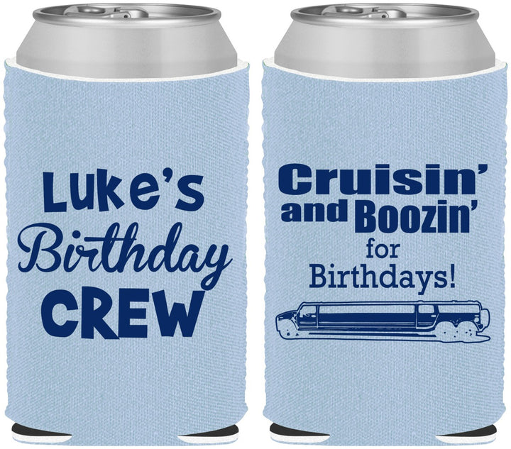 Custom Birthday Neoprene Can Coolers - Crusin Boozin | 20073