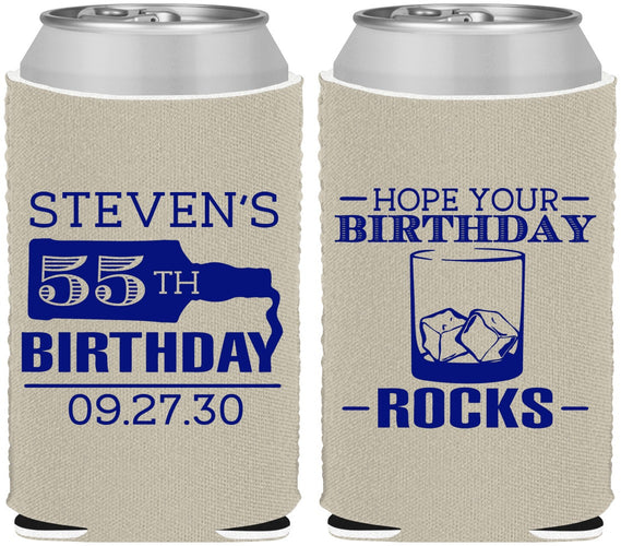 Custom Birthday Neoprene Can Coolers - 55th | 20090