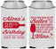 Custom Birthday Neoprene Can Coolers - 25th Wine | 20099