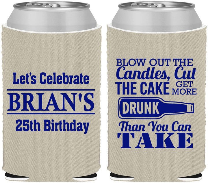Custom Birthday Neoprene Can Coolers - 25th | 20100