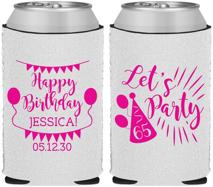 Custom Birthday Neoprene Can Coolers - 65th | 20105