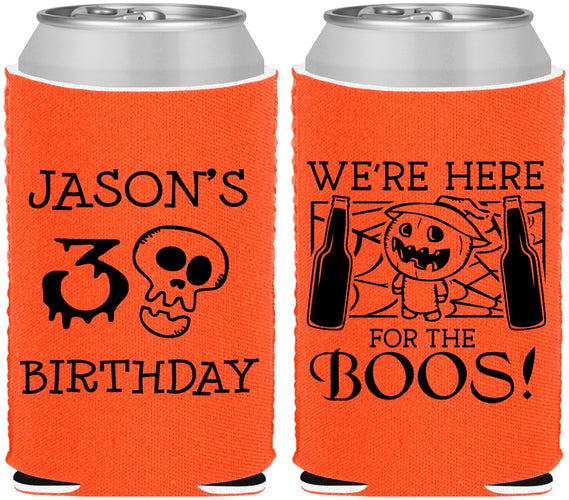 Custom Birthday Neoprene Can Coolers - 30th Halloween | 20112