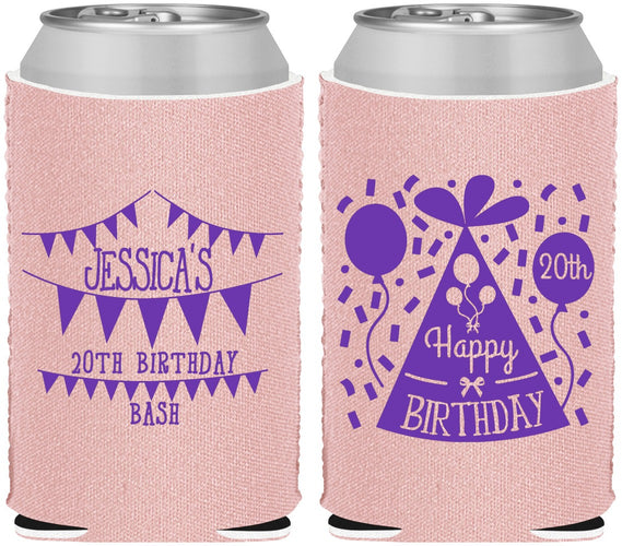 Custom Birthday Neoprene Can Coolers - 20th | 20113
