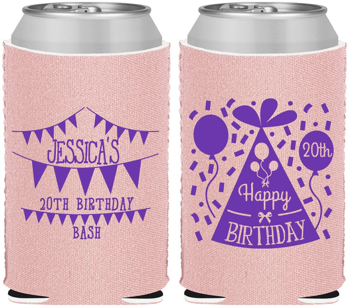 Custom Birthday Neoprene Can Coolers - 20th | 20113