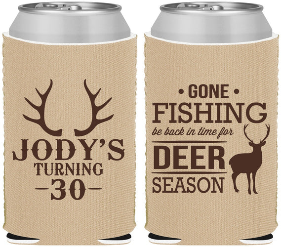 Custom Birthday Neoprene Can Coolers - 30th Deer Season | 20127