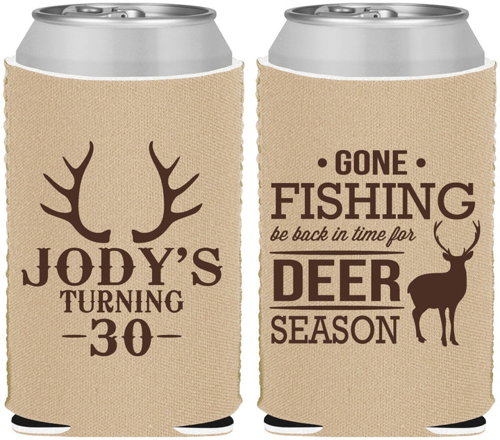 Custom Birthday Neoprene Can Coolers - 30th Deer Season | 20127