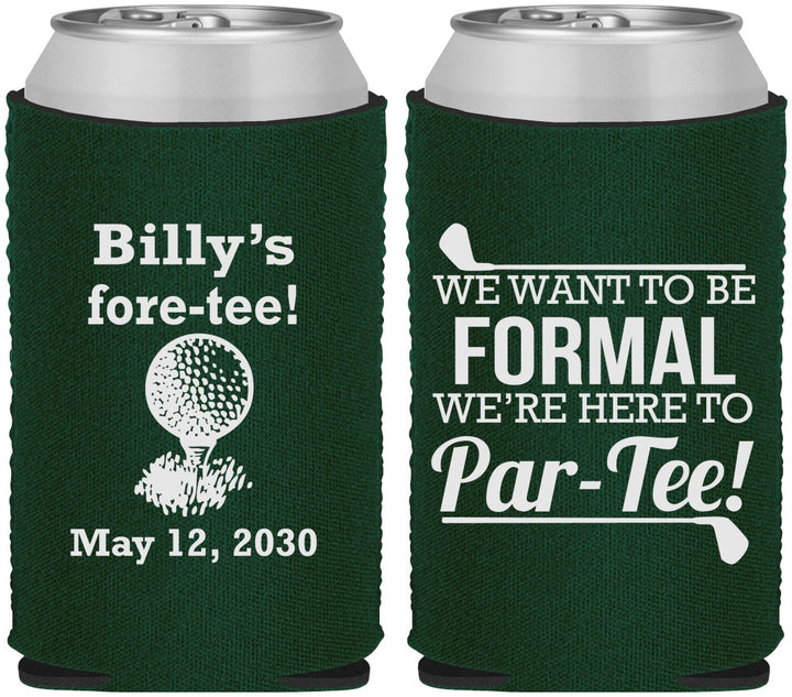 Custom Birthday Neoprene Can Coolers - 40th Golf | 20134