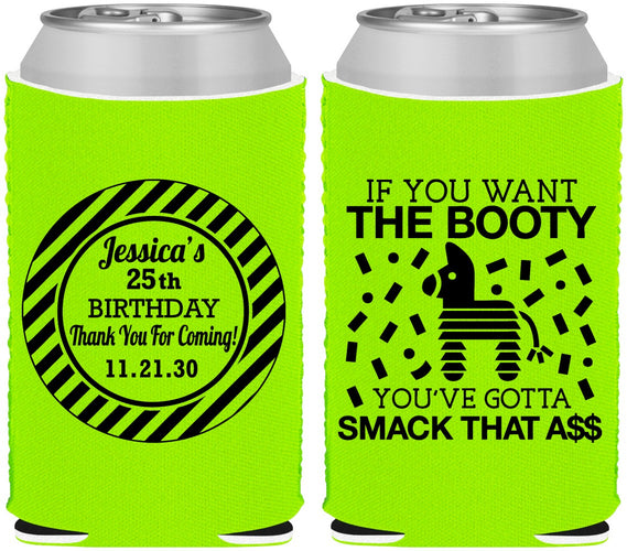 Custom Birthday Neoprene Can Coolers - 25th Smack Ass | 20138