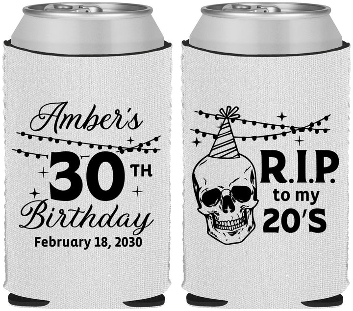 Custom Birthday Neoprene Can Coolers - 30th Rip 20 | 20140