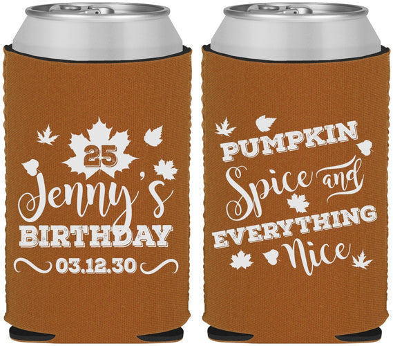 Custom Birthday Neoprene Can Coolers - 25th Thanksgiving | 20144