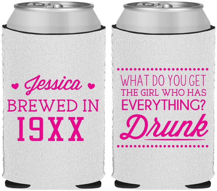 Custom Birthday Neoprene Can Coolers - Drunk | 20147