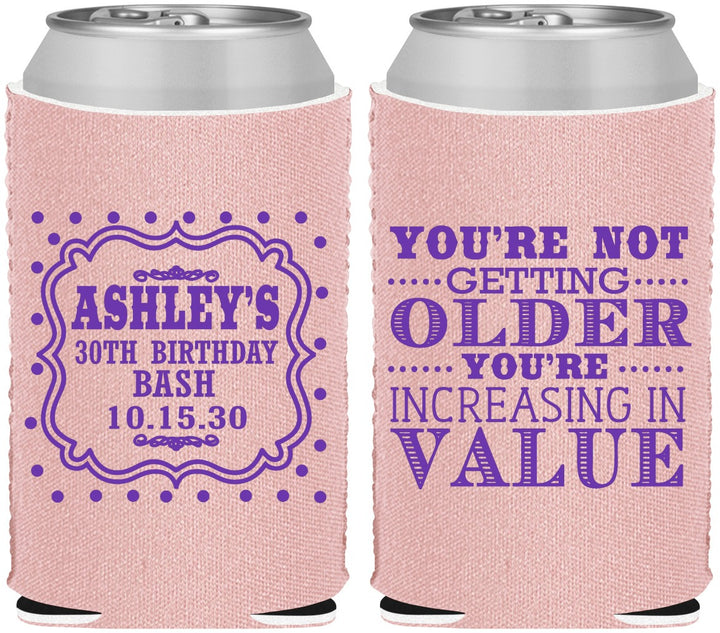 Custom Birthday Neoprene Can Coolers - 30th | 20149