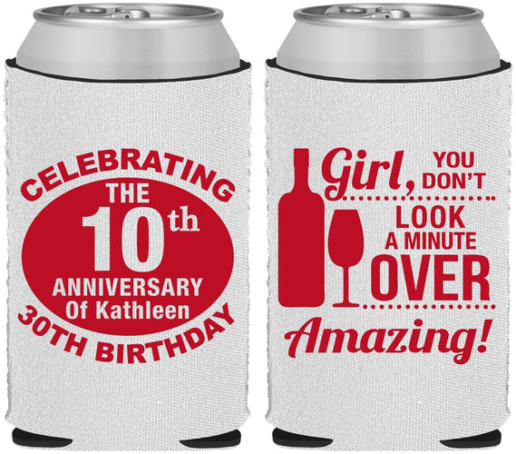 Custom Birthday Neoprene Can Coolers - 40th | 20151