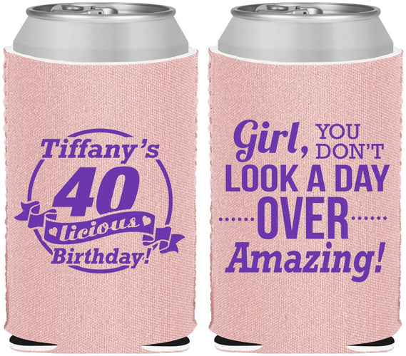 Custom Birthday Neoprene Can Coolers - 40th | 20153
