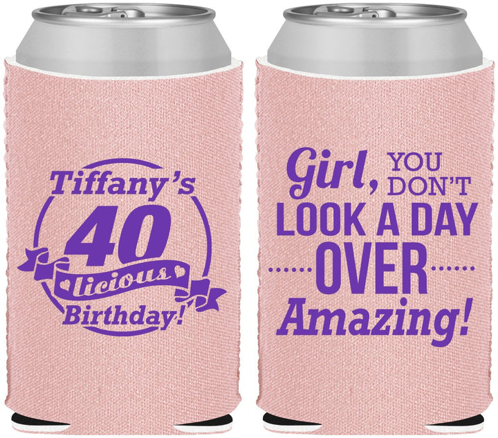 Custom Birthday Neoprene Can Coolers - 40th | 20153