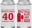 Custom Birthday Neoprene Can Coolers - 40th Wine | 20155