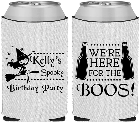 Custom Birthday Neoprene Can Coolers - Halloween Spooky Boos | 20158