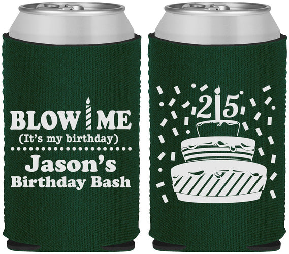 Custom Birthday Neoprene Can Coolers - 25th | 20169