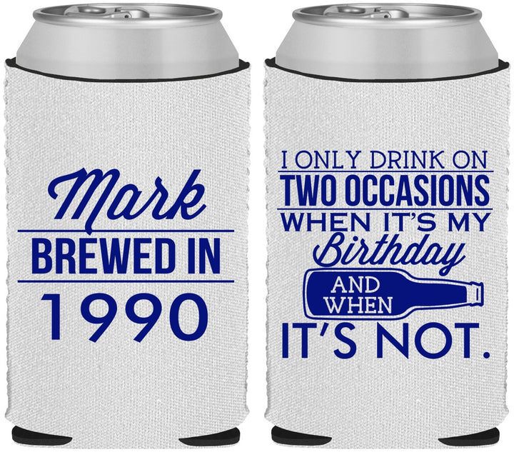 Custom Birthday Neoprene Can Coolers - 40th | 20171