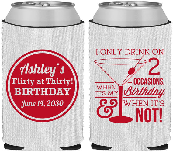 Custom Birthday Neoprene Can Coolers - 30th | 20172