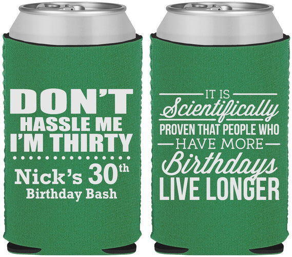 Custom Birthday Neoprene Can Coolers - 30th | 20182
