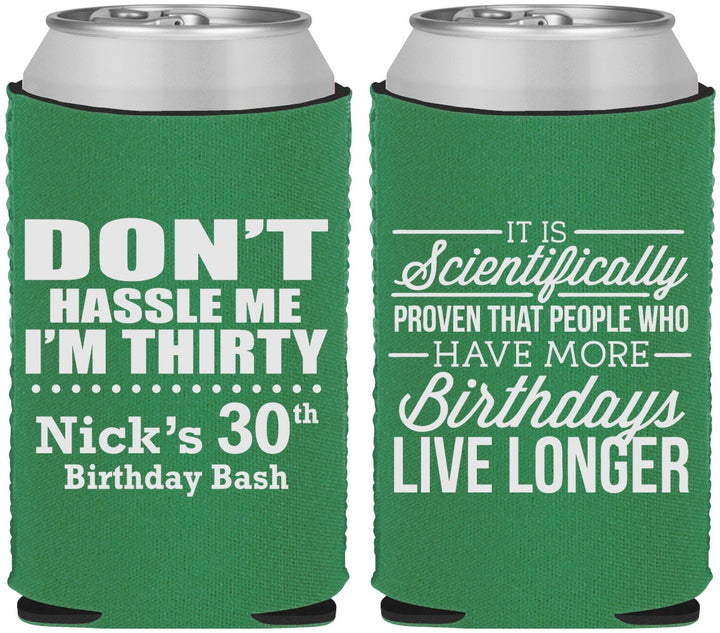 Custom Birthday Neoprene Can Coolers - 30th | 20182