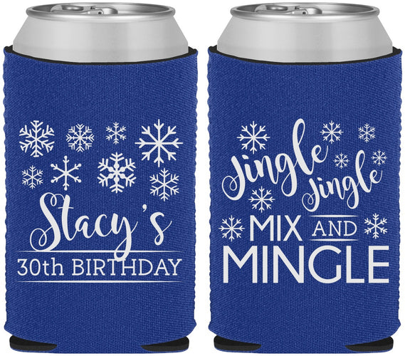 Custom Birthday Neoprene Can Coolers - 30th Christmas | 20188