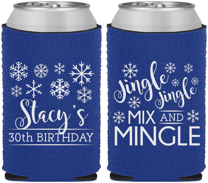Custom Birthday Neoprene Can Coolers - 30th Christmas | 20188