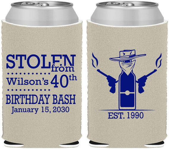 Custom Birthday Neoprene Can Coolers - 40th | 20193