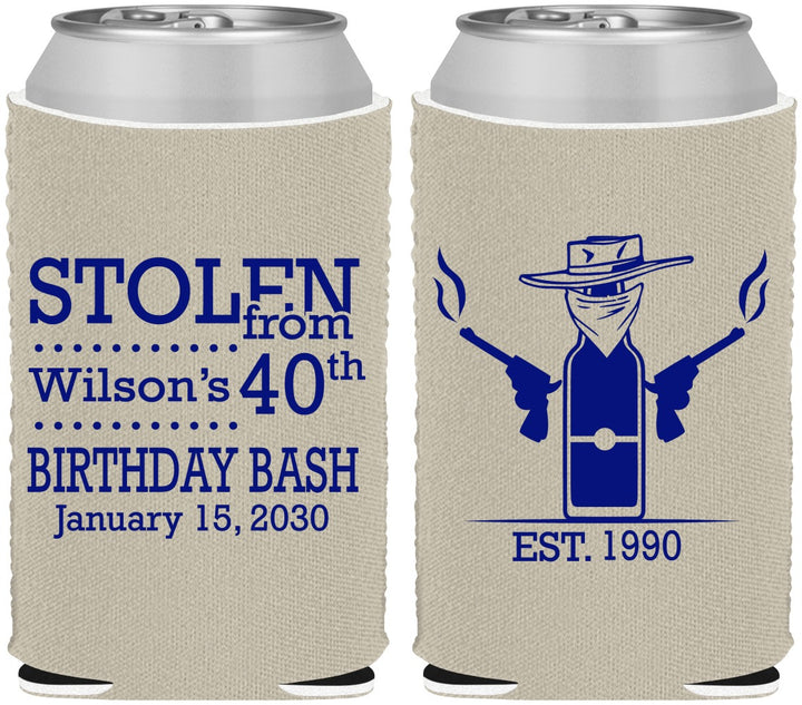 Custom Birthday Neoprene Can Coolers - 40th | 20193
