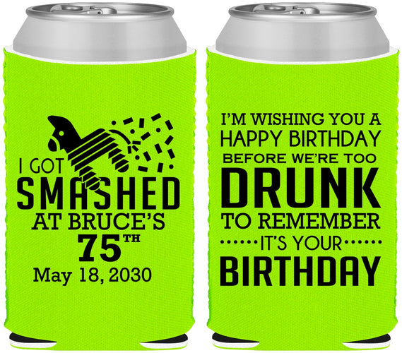 Custom Birthday Neoprene Can Coolers - 75th | 20195