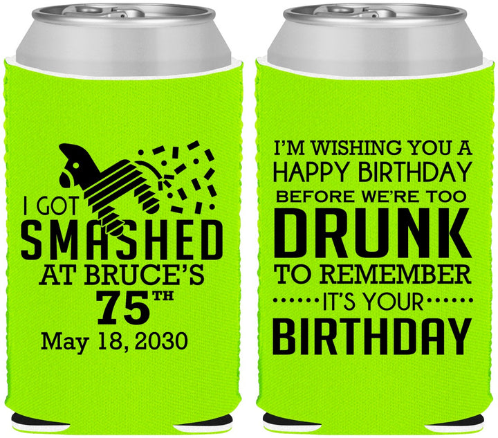 Custom Birthday Neoprene Can Coolers - 75th | 20195