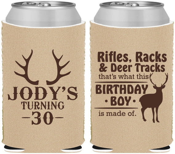 Custom Birthday Neoprene Can Coolers - 30th Hunting | 20196