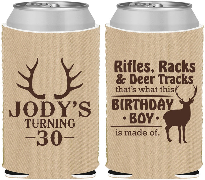 Custom Birthday Neoprene Can Coolers - 30th Hunting | 20196