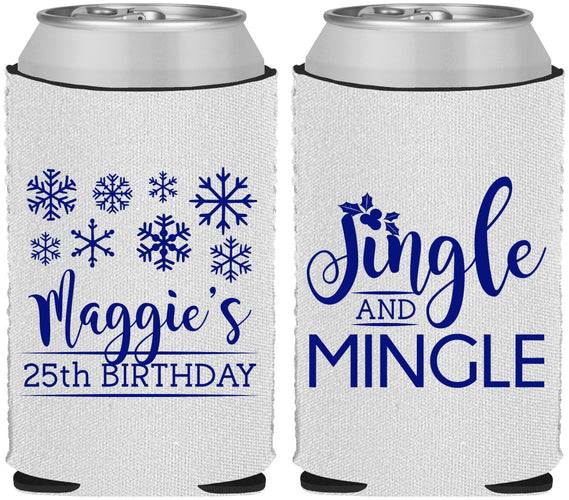 Custom Birthday Neoprene Can Coolers - 25th Christmas | 20197