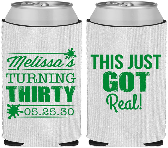 Custom Birthday Neoprene Can Coolers - 30th | 20213