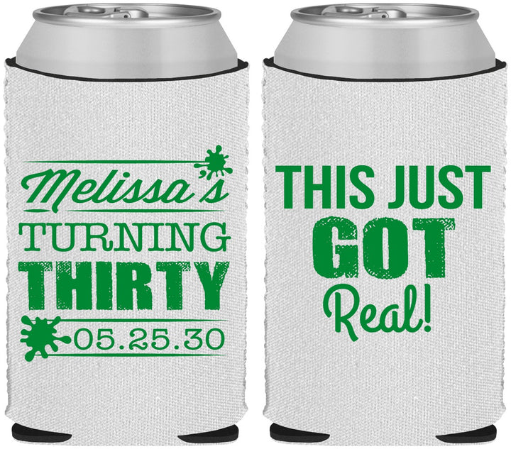 Custom Birthday Neoprene Can Coolers - 30th | 20213